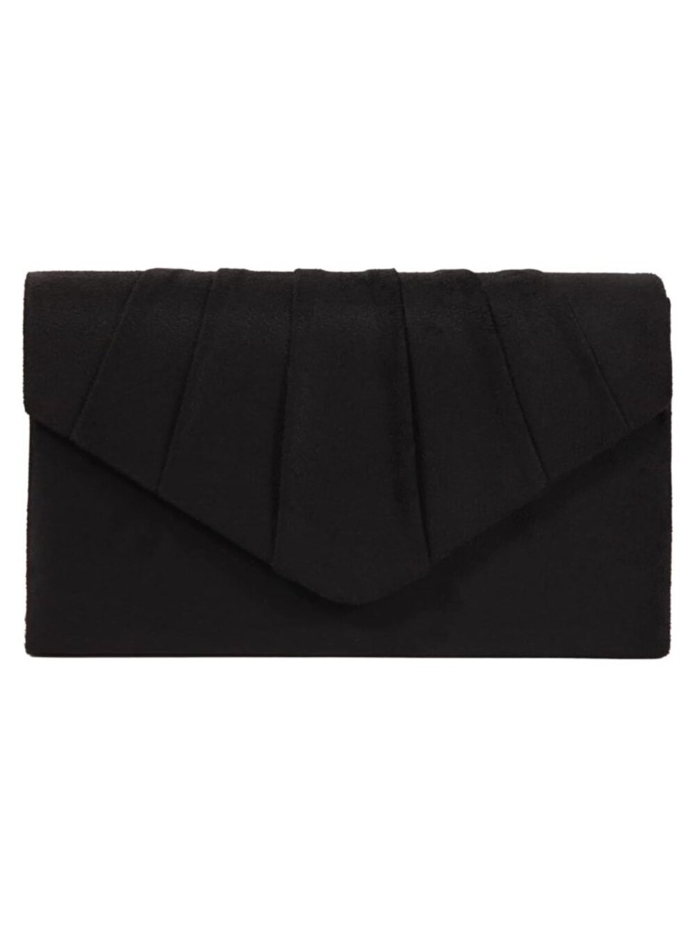 Pleated Velvet Suede Clutch Evening Bag - Wedding Party Prom Handbag